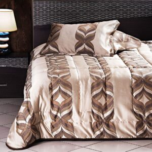 Beauty Home Комплект двойно покривало за легло Art 1469 220x240 С щампа,Златист,Кафяв