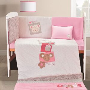 Beauty Home Бебешки спален комплект Pure thoughts Art 5104 Комплект от 4 части Бяло, Розово