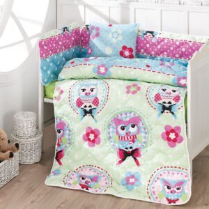 Beauty Home Комплект за бебешка кошара Art 5113 Комплект 6 части С щампа
