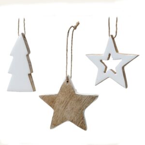 Beauty Home Дървени висящи елементи със емайл 8 cm