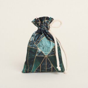Beauty Home Торбичка с връзка 12 x 17 cm Геометричен дизайн Мрамор