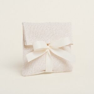 Beauty Home Торбичка с панделка 12 x 17 cm Екрю Златно LUREX