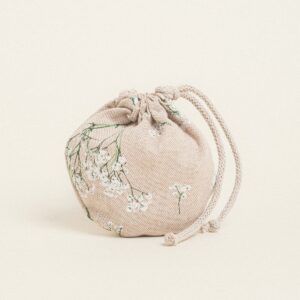 Beauty Home Торбичка Овална с връзка 13 x 14 cm Гипсофила