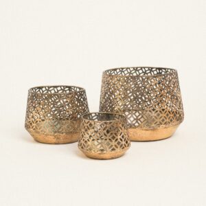 Beauty Home Метални свещници Комплект 3 бр. 7,5 – 14,5 CM
