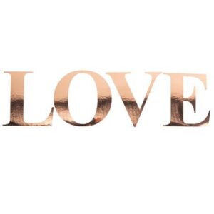 Beauty Home Стикери розово злато LOVE 15 CM