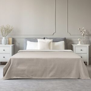 Beauty Home Одеяло King Size Stripe жакард Art 11172 260x270 Пясъчен
