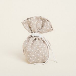 Beauty Home Торбичка с основа 8 x 12 cm Бяло на точки
