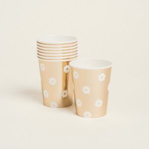 Beauty Home Чаши Маргаритки Злато 8 бр. 255ML