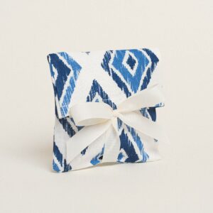 Beauty Home Торбичка с панделка 12 x 17 cm Сини ромбове