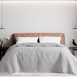 Beauty Home Пике единична вафла Art 1990 Silver 170x240 Сив