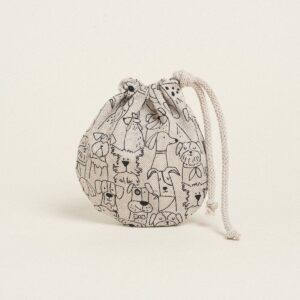 Beauty Home ТОРБИЧКА ОВАЛНА С ВРЪЗКА 13 x 14 cm КОНТУР КУЧЕНЦА