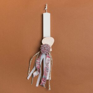 Beauty Home Свещ 33cm Балон с горещ въздух с ресни в подаръчна опаковка