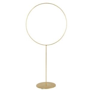 Beauty Home Метален кръг златен с основа 50 x 24 cm