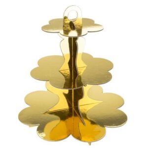 Beauty Home Тартиера 3 нива Златна
