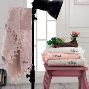 Beauty Home Кърпа за баня жакардова с вързани ресни Art 3180 в 4 цвята 70x140