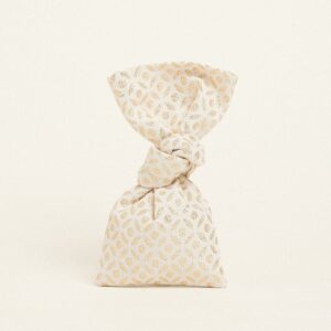Beauty Home дълъг голям 12 x 38 cm жакард екрю-златен