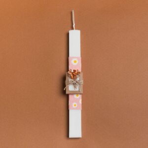 Beauty Home Великденска свещ 33cm, Декорирано малко сапунче с изсушени портокали, в подаръчна опаковка.