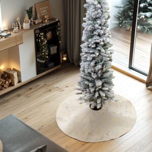 Beauty Home Пола за елха 90 CM жакард Лешникотрошачка със златен лурекс