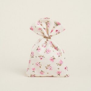 Beauty Home Торбичка 14 x 22 cm Мини Флорален Екрю