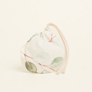 Beauty Home Торбичка Овална с връзка 13 x 14 cm Поплин Евкалипт