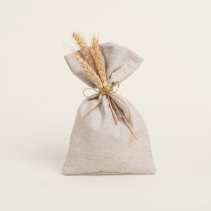 Beauty Home Торбичка бежова със златист LUREX 12 x 17 cm