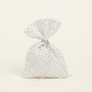 Beauty Home ТОРБИЧКА 12 x 17 cm ЖАКАРД ЕКРЮ-СРЕБРО