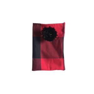 Beauty Home Торбичка Печатана Голяма Каре Черно Червено 12 x 17 cm