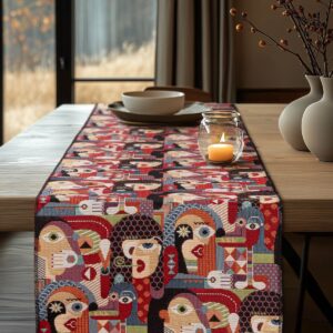 Beauty Home Ранър Дамаска Многоцветни Лица