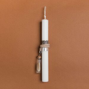 Beauty Home Свещ 25cm Стъклено шишенце с изсушено мока в подаръчна опаковка