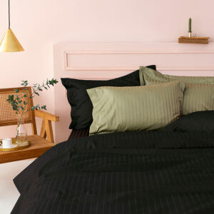 Чаршаф за голяма двойна спалня 240x270 Sateen Riga BLACK