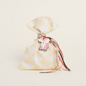 Beauty Home ТОРБИЧКА 12 x 17 cm ТРИЪГЪЛНИЦИ ПОПЛИН ЖЪЛТ