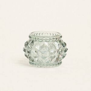 Beauty Home стъклен свещник 6,5 x 5 CM зелен