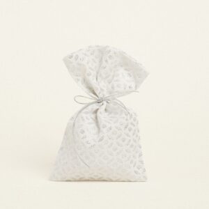 Beauty Home ТОРБИЧКА 14 x 22 cm ЖАКАРД ЕКРЮ-СРЕБРО