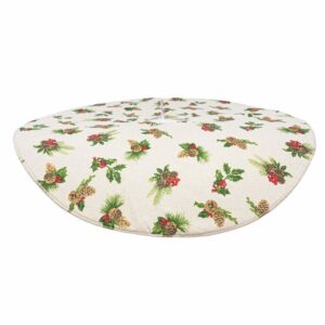 Beauty Home пола за елха, бежов с шишарки, 90cm