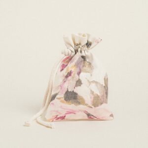 Beauty Home Торбичка с връзка 12 x 17 cm Класически флорален Екрю