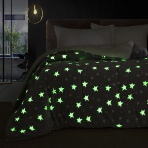 Beauty Home Олекотена завивка единична фосфоресцираща Glow Art 6271 160x220 Сив