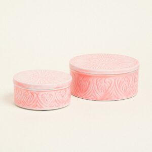 Beauty Home МЕТАЛНА КУТИЯ КОМПЛЕКТ 2 БР. СЬОМОН 20 x 10 cm 16 x 8 cm