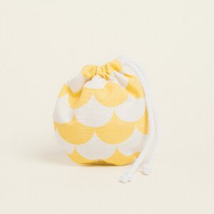 Beauty Home Торбичка Овална с връзка 13 x 14 cm Русалка Жълта