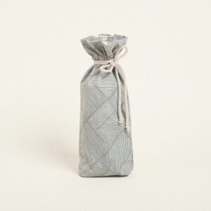 Beauty Home Чанта за бутилка с връзка 33 x 15 cm Диагонални линии Бежов