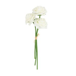 Beauty Home Букет с 3 бели рози от пяна ø7×26.5cm