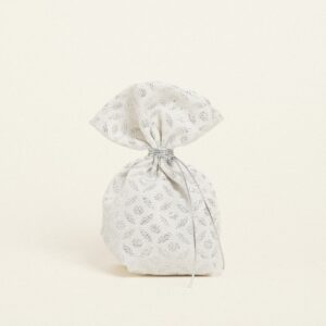 Beauty Home Торбичка с основа 8 x 12 cm Жакард Екрю-сребро