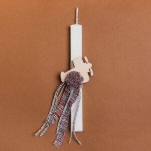 Beauty Home Свещ 33cm Самолет с пискюл в подаръчна опаковка