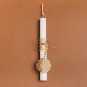 Beauty Home Свещ 25cm Ключодържател от смола със златна панделка в подаръчна опаковка
