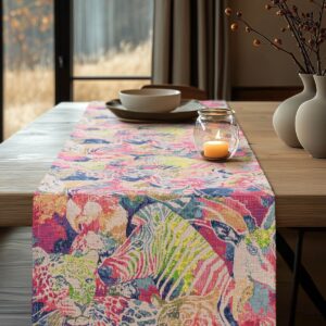 Beauty Home Ранър щофа Експресионистични Животни от джунглата