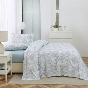 Chantal (Aqua) (КОМПЛЕКТ ЧАРШАФИ ЗА СПАЛНЯ 245x270+2 КАЛЪФКИ ЗА ВЪЗГЛАВНИЦИ 52x75) 210TC