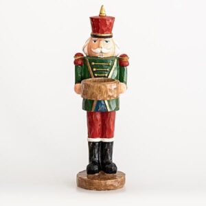 Beauty Home ВОЙНИК, ЧЕРВЕНО-ЗЕЛЕНО, СВЕЩНИК, 1 МЯСТО ЗА ЧАЕНА СВЕЩ, 27cm