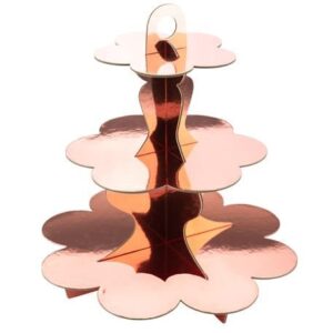 Beauty Home етажерка за торта на 3 нива старо розово