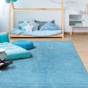 Beauty Home Килим памучен Cottony Art 9551 Светлосин
