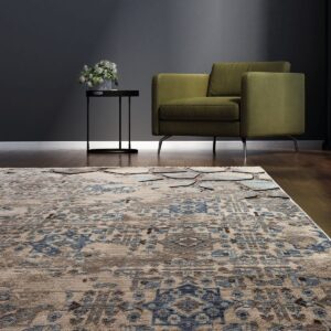 Beauty Home Постелка Bliss Art 9625 67x220 Бежов,Мока,Син