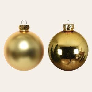 Beauty Home Стъклени златни топки 10 CM Комплект 6 бр.